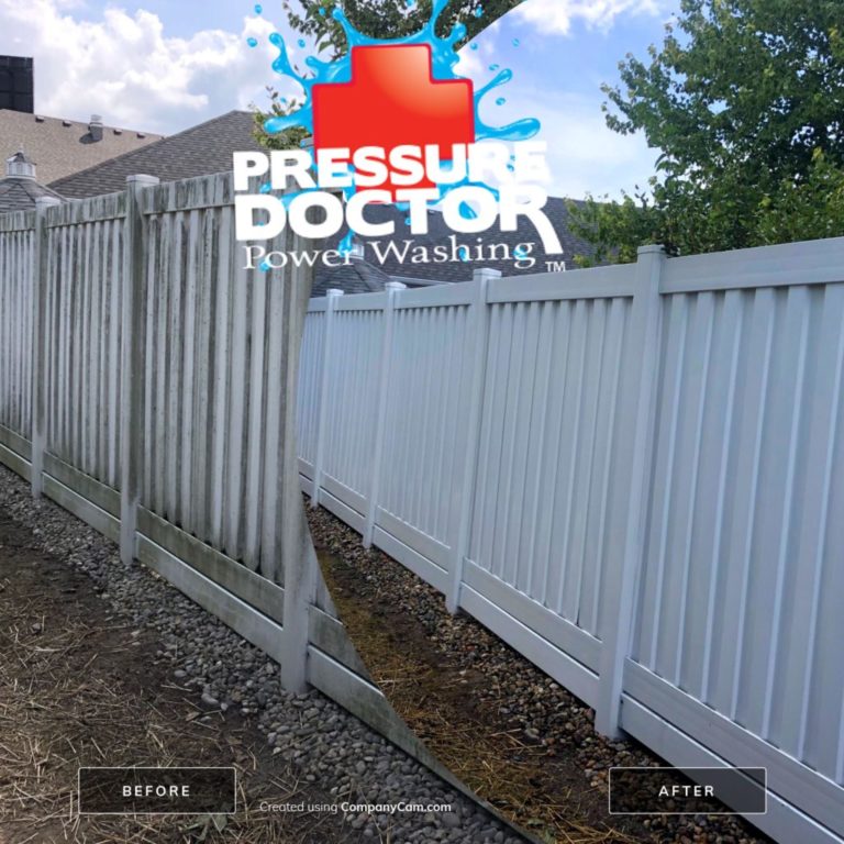 fence pressure washing