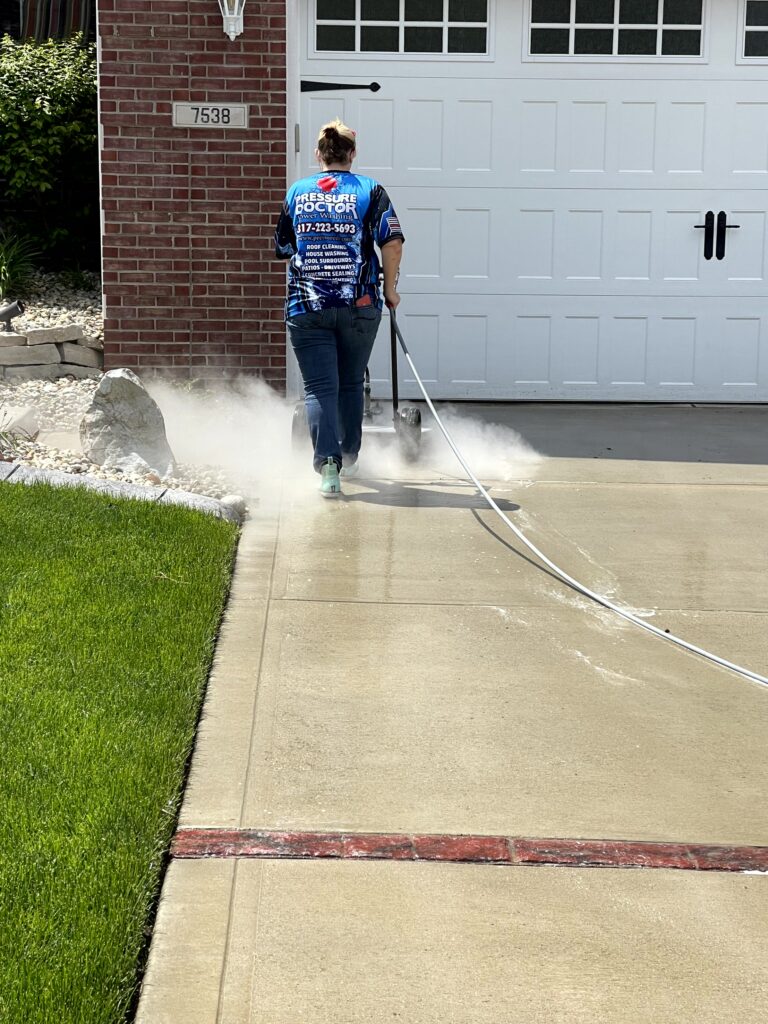 wash mold off concrete, Indianapolis, IN